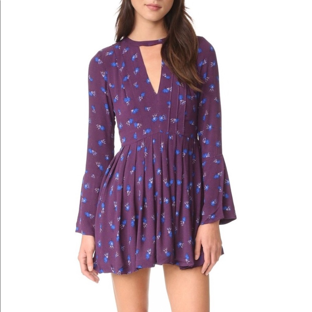 Free People Tegan Purple Mini Dress